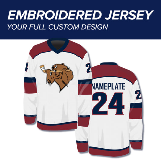 Sublimated Embroidered Hockey Jersey -  Your Design